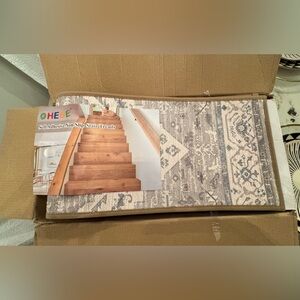 NEW!!HEBE 15ct Gray and Cream Stair Treads 20x76cm